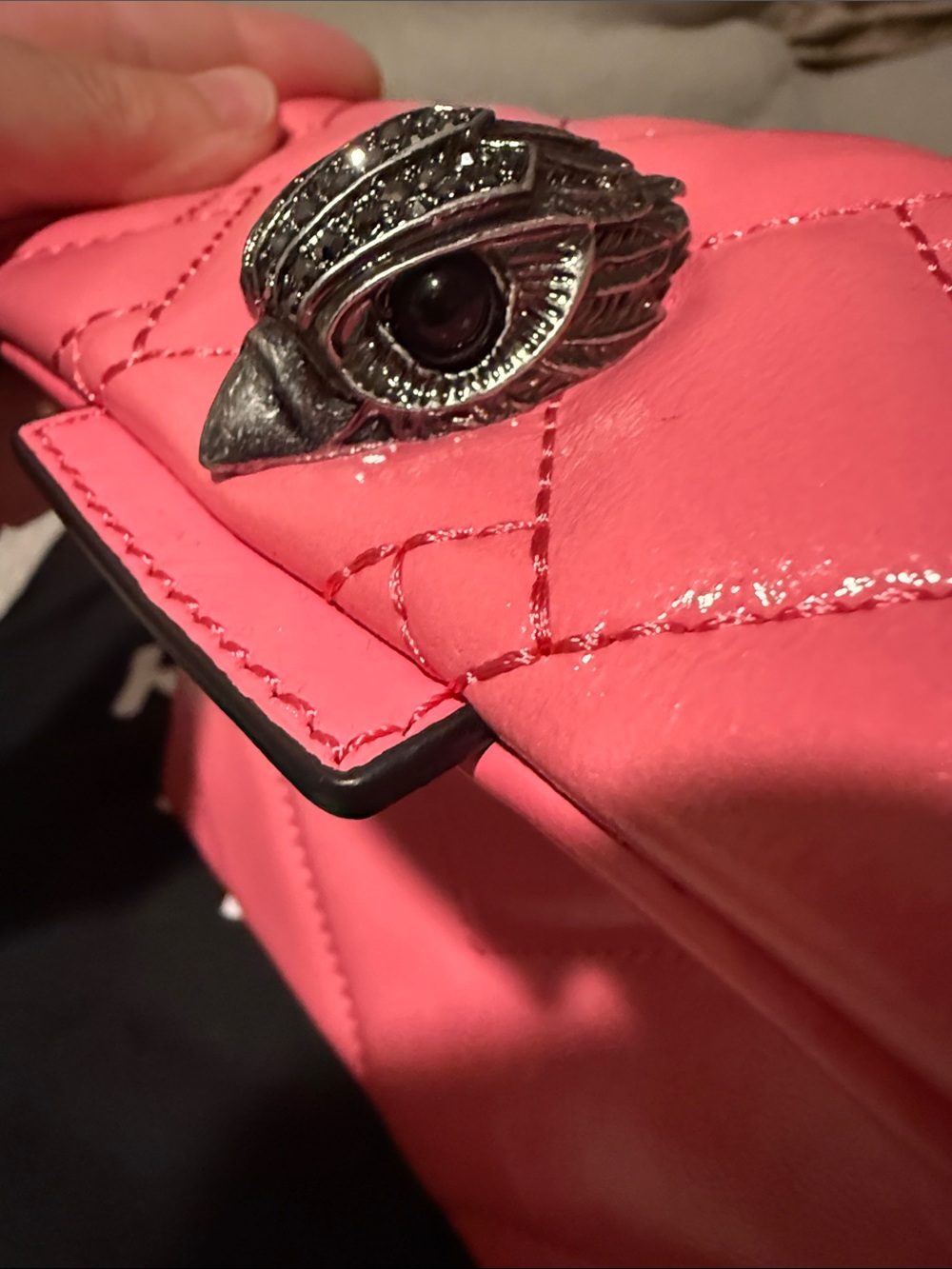 Kurt Geiger Pink Quilted Chain-Handle Bag - Picture 11 of 11